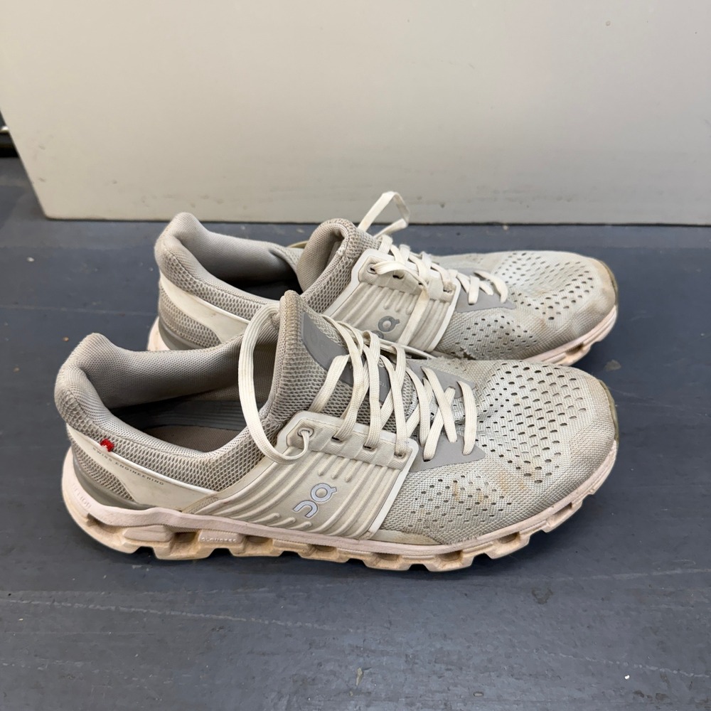 On Running Cloudswift Womens 11 White Grey Mesh Running Shoes Swiss Engineering